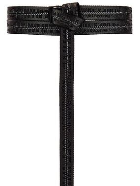 Off-white black industrial belt with silver hardware